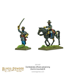 Confederate Officers advancing (foot & mounted) B