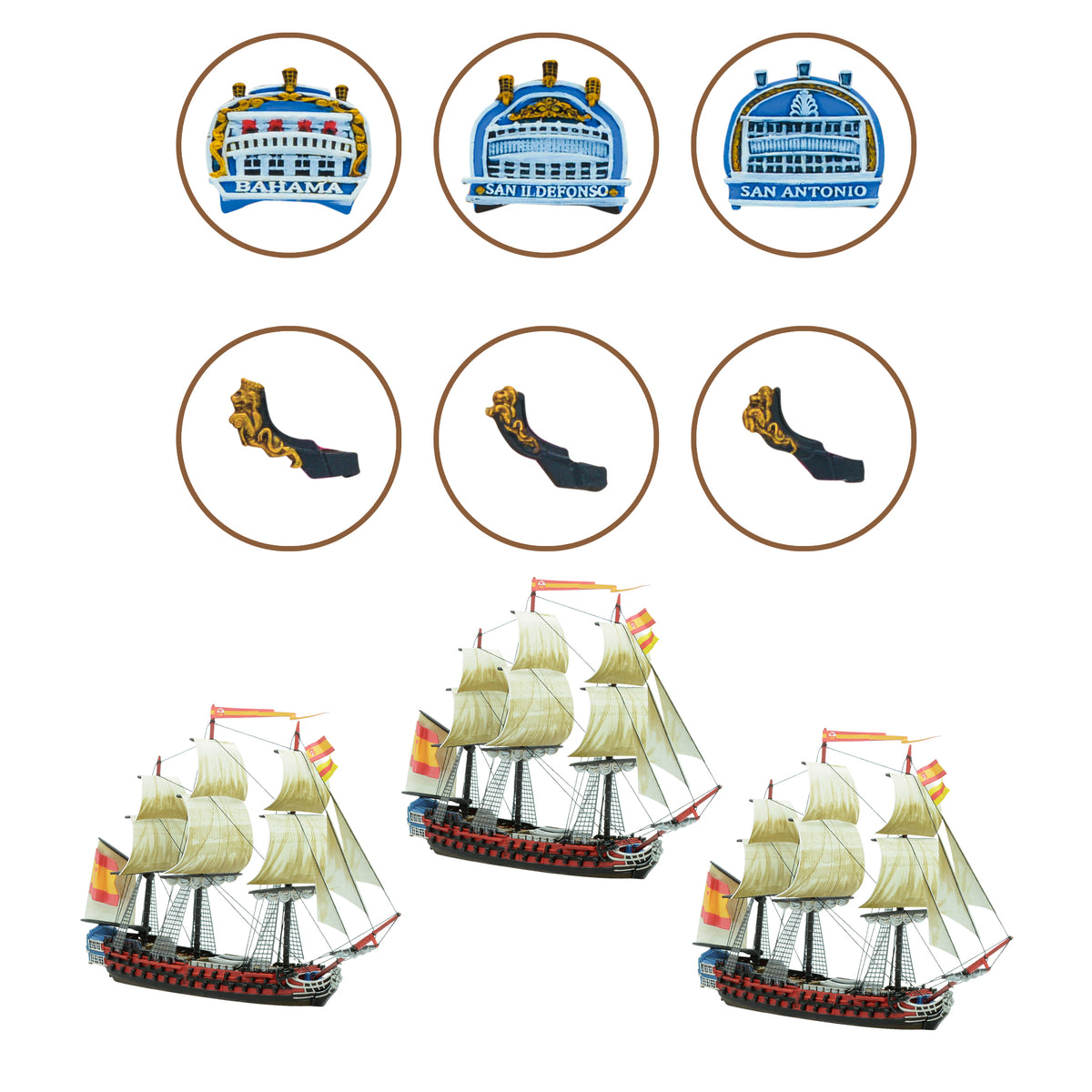 Spanish 3rd Rates Named ships Pack 3 BUNDLE