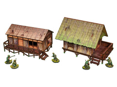 Pre-Painted WW2 Pacific Jungle Huts (2)