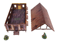 Pre-Painted WW2 Pacific Barracks (1)