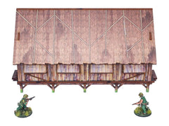 Pre-Painted WW2 Pacific Barracks (1)