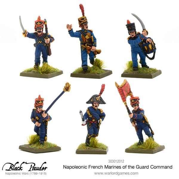 Napoleonic French Marines of the Guard command