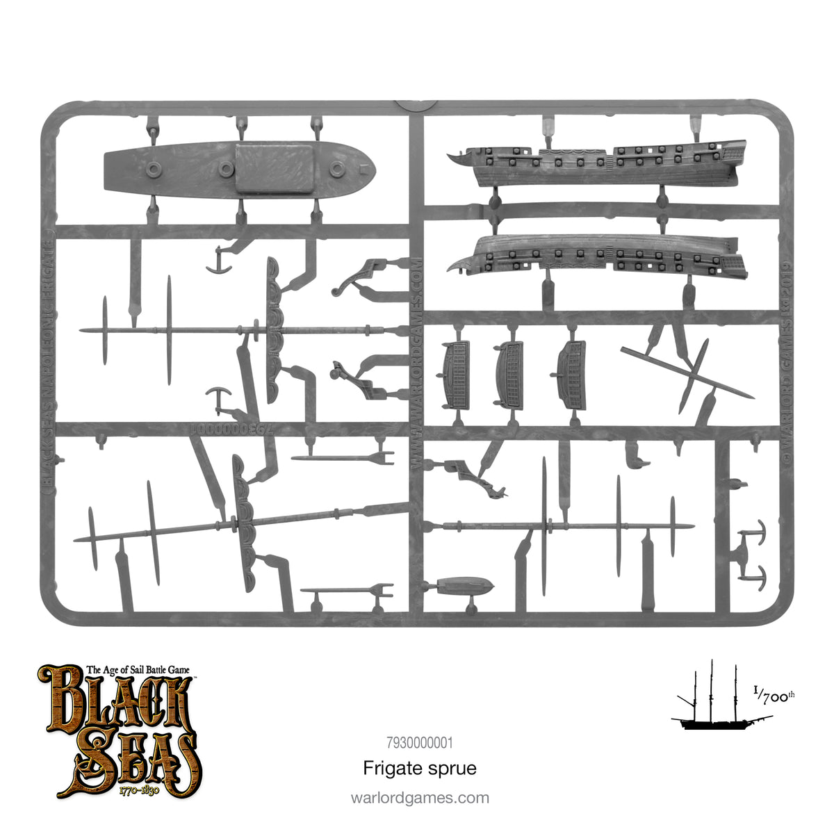 Black Seas Frigate Sprue