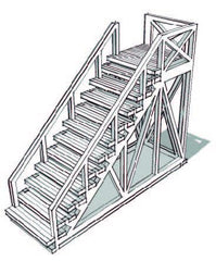 Wooden Palisade Stairs