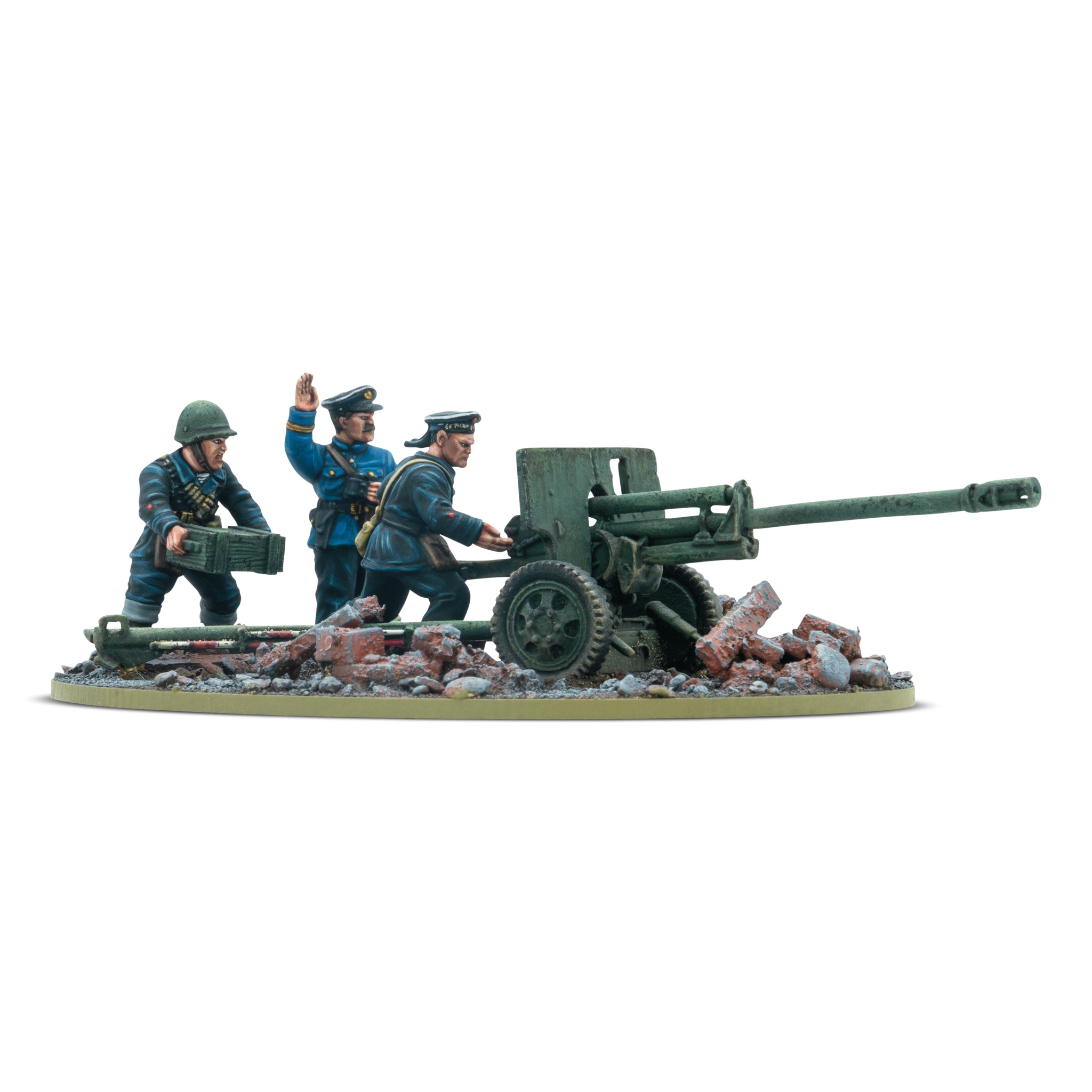 ZiS-3 DIvisional Gun with Soviet Naval Brigade Crew