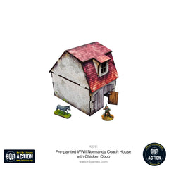 Bolt Action: Pre-painted WWII Normandy Coach House with Chicken Coop