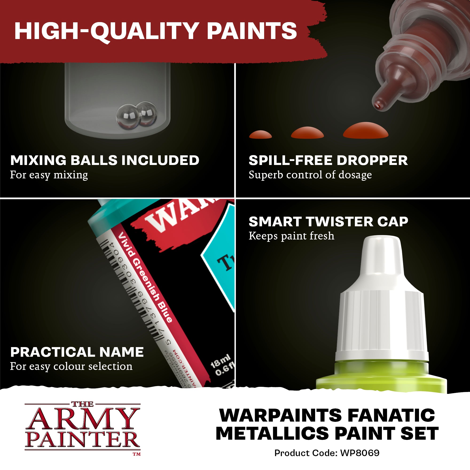 Warpaints Fanatic Metallics Paint Set