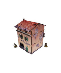 WW2 Italy Balcony House (1) PREPAINTED [28mm/1:56]