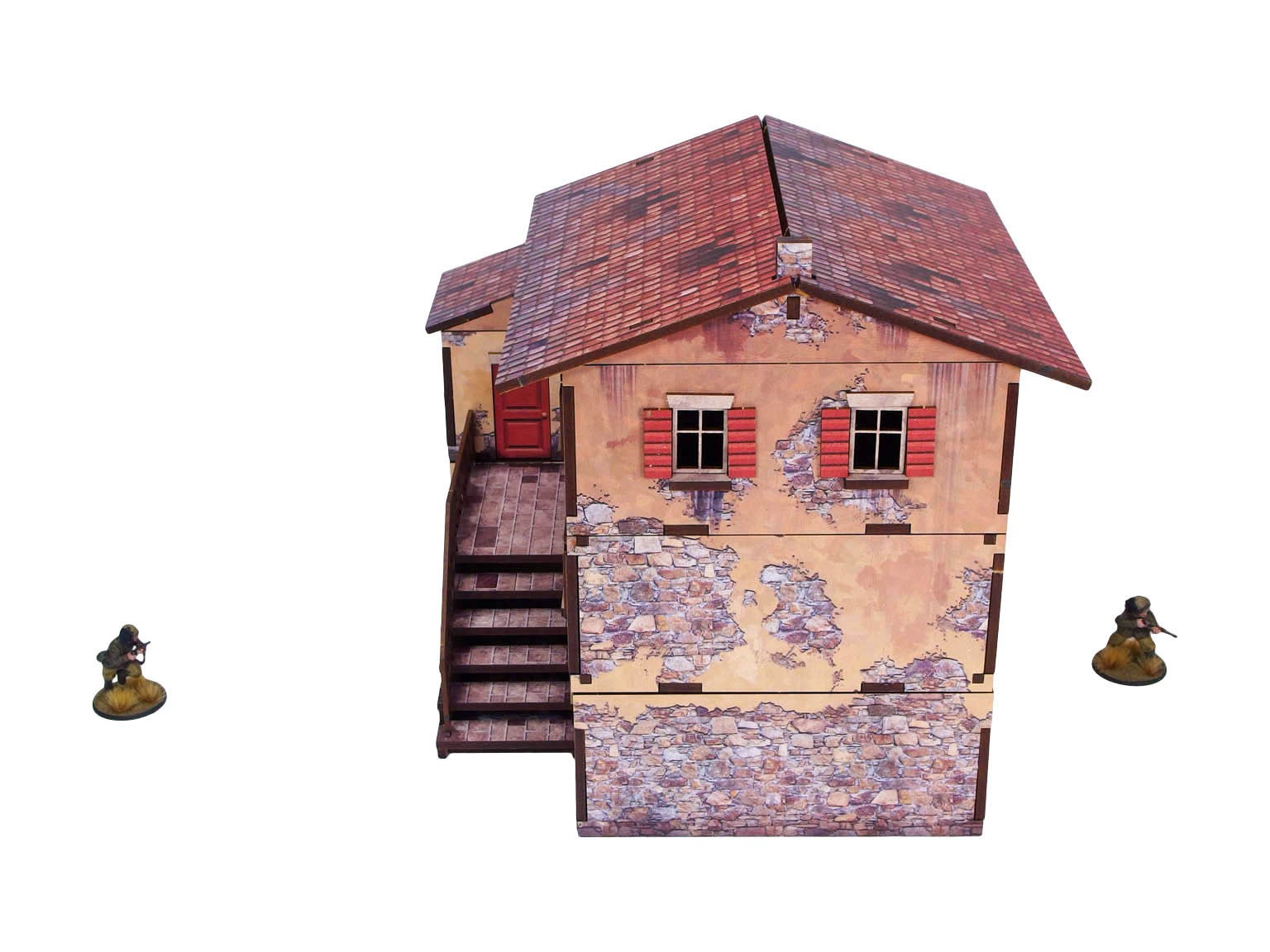 WW2 Italy Large House (1) PREPAINTED [28mm/1:56]