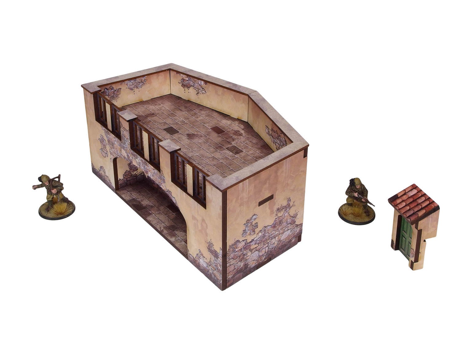 WW2 Italy Terrace (1) PREPAINTED [28mm/1:56]