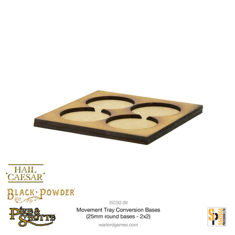Movement Tray Conversion Bases (25mm round bases - 2x2)