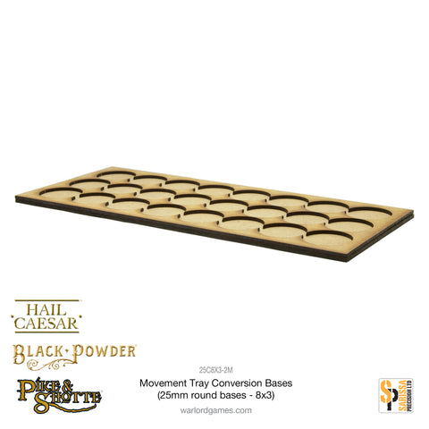 Movement Tray Conversion Bases (25mm round bases - 8x3)