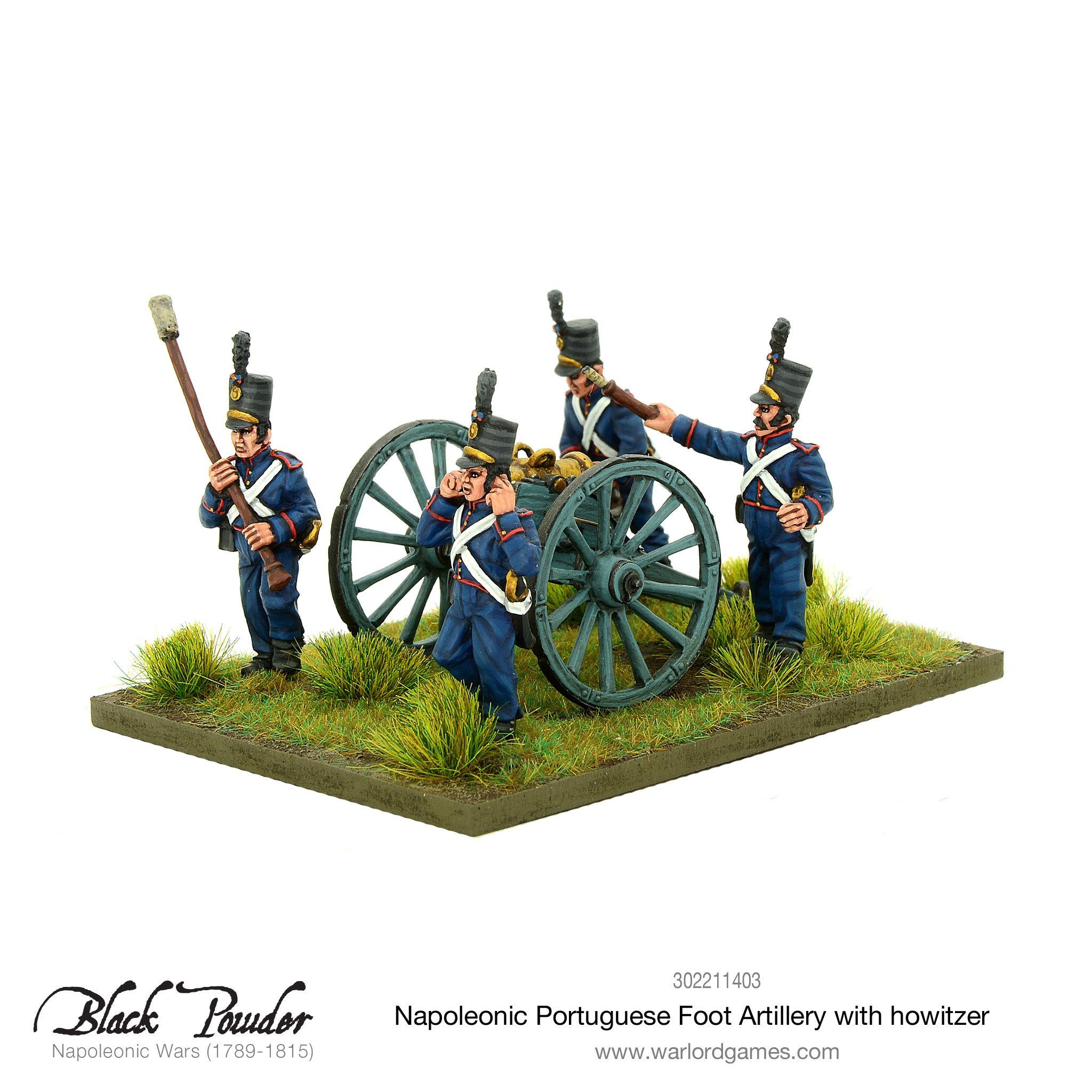 Napoleonic Portuguese Foot Artillery with howitzer