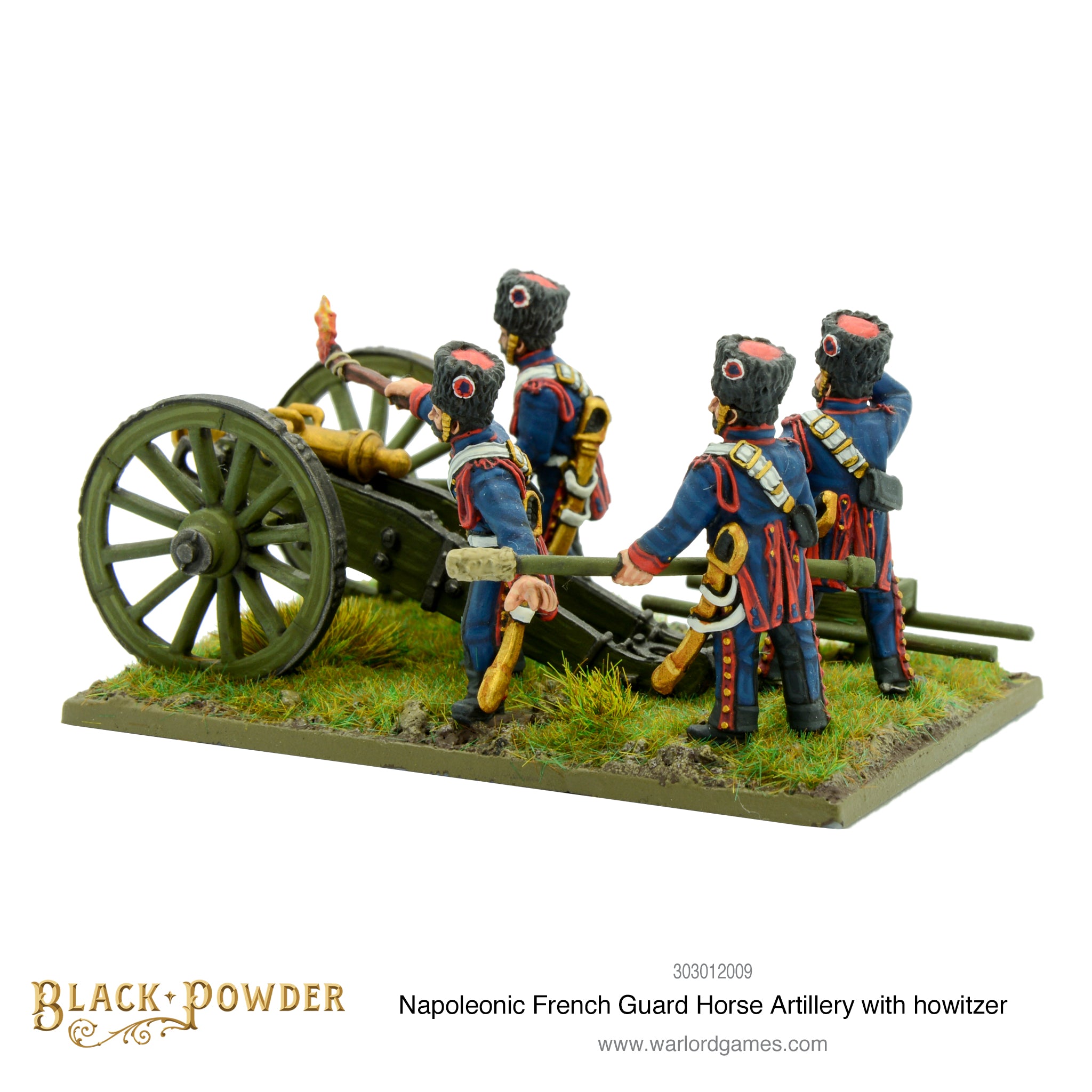 Napoleonic French Guard Horse Artillery with howitzer
