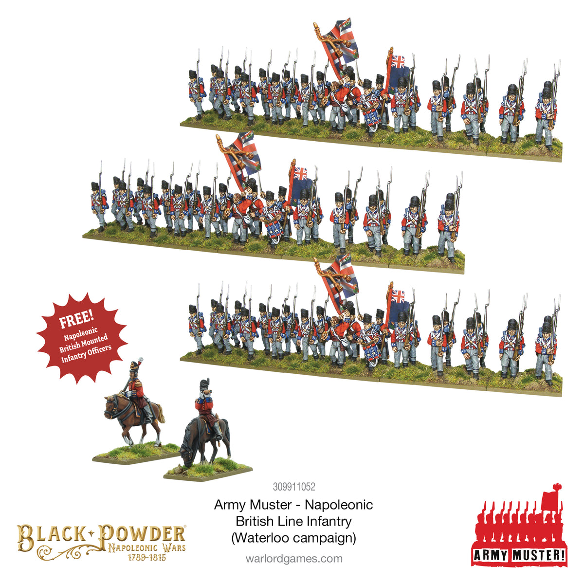 Army Muster: Napoleonic British Line Infantry (Waterloo Campaign)