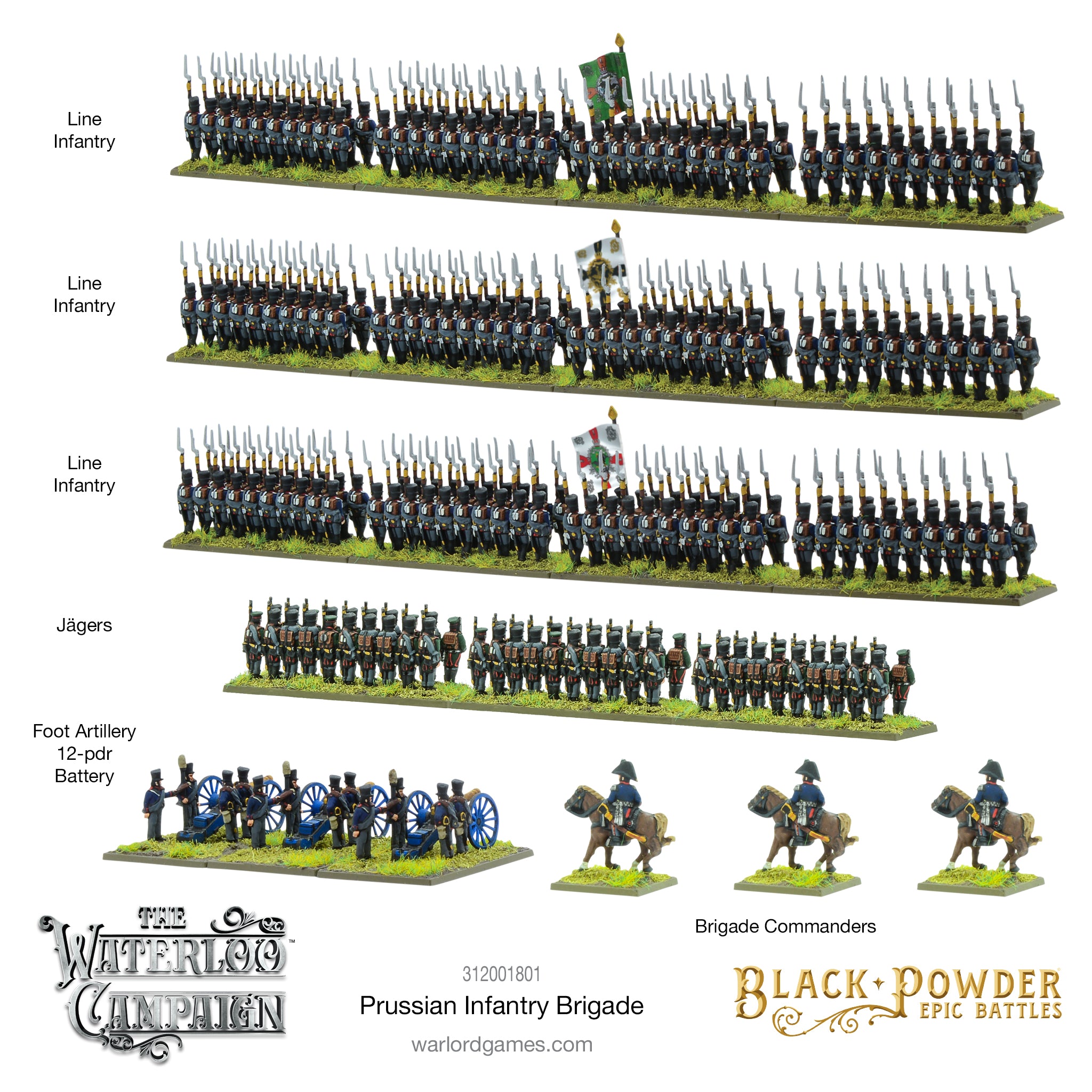 Black Powder Epic Battles - Waterloo: Prussian Infantry Brigade