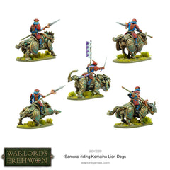 Warlords of Erehwon: Samurai riding Komainu Lion Dogs