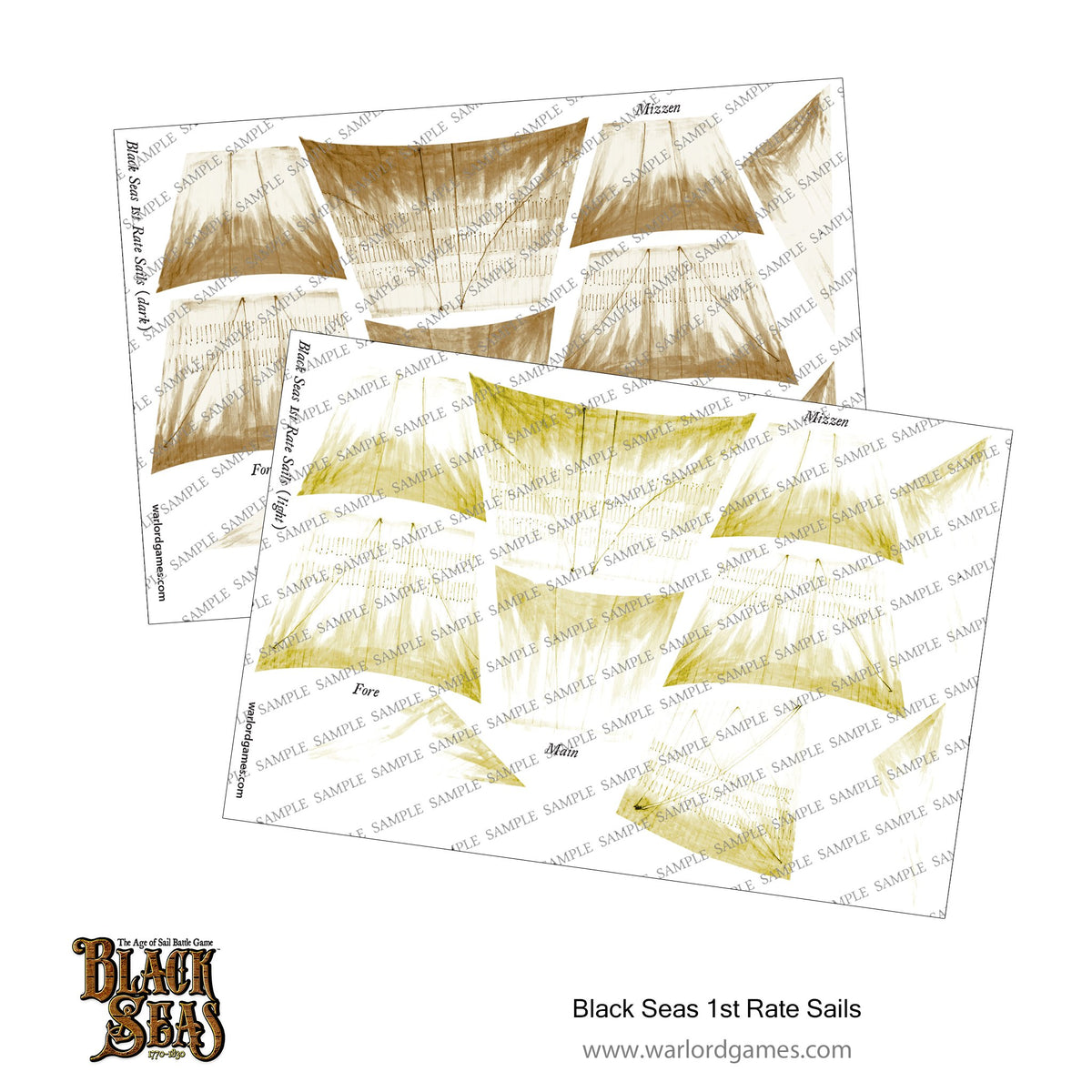 Black Seas 1st rate Sails (light + dark)