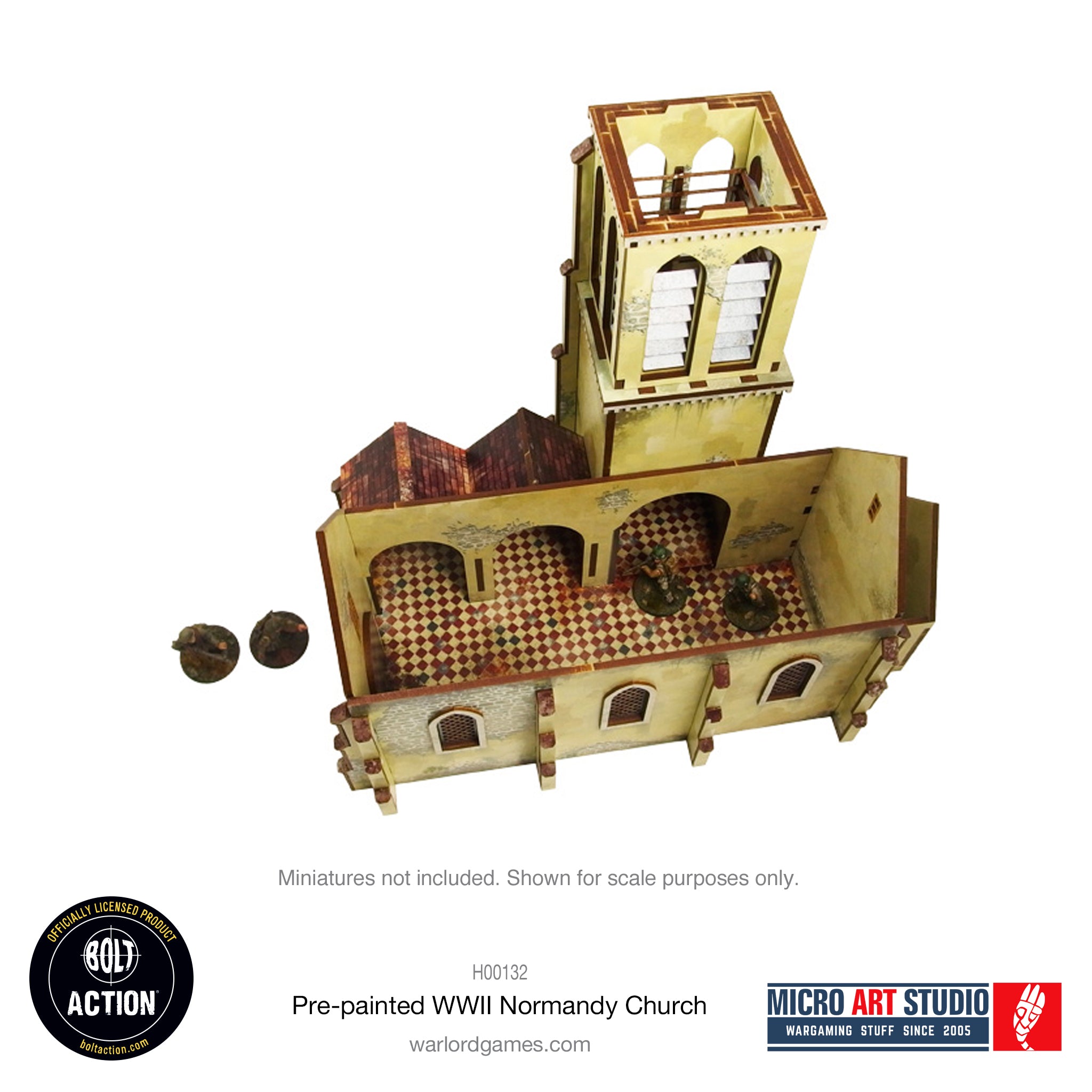 Pre-painted WW2 Normandy Church