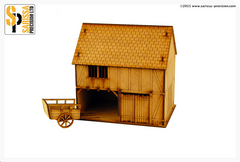English Timber Framed Cart Shed & Cart