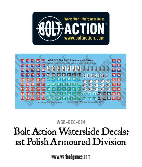 1st Polish Armoured Division decal sheet