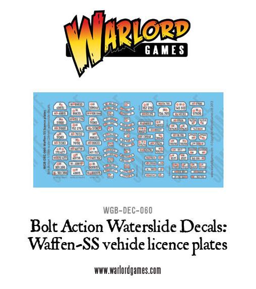 Waffen-SS Licence plates decal sheet